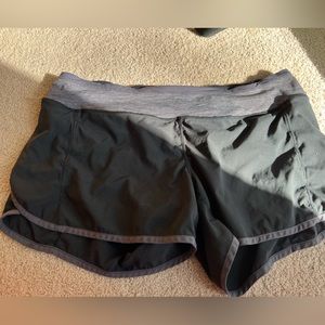Black & grey speed up lululemon shorts size 12